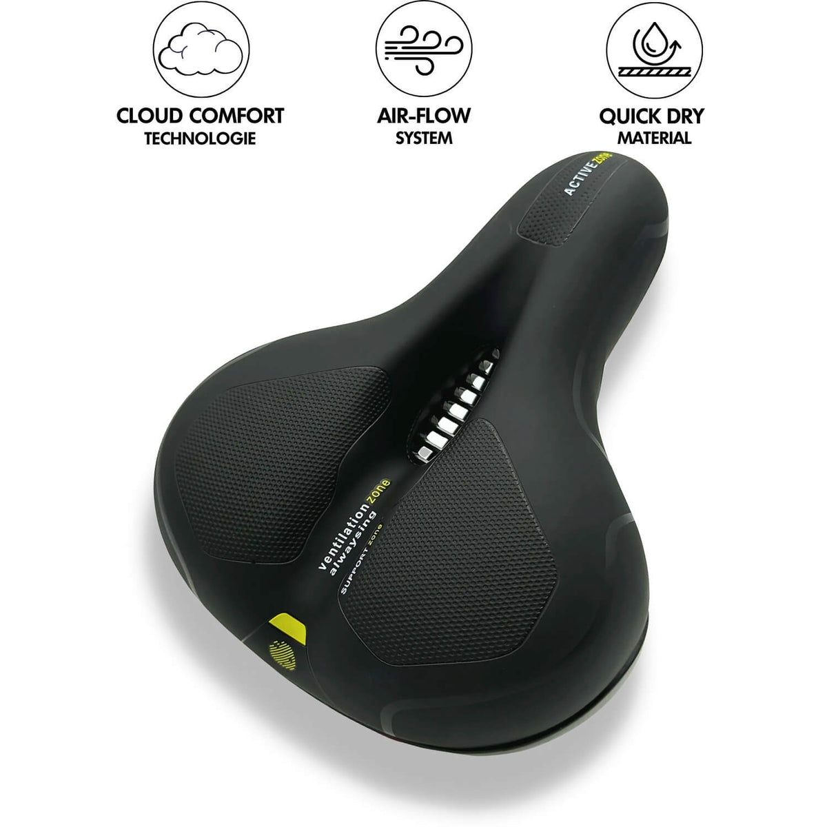 Memory Foam Bike Seat with Pressure Relief & Gel Cushioning for Road, Mountain & Commuter Bicycles – Ergonomic Saddle for Men & Women