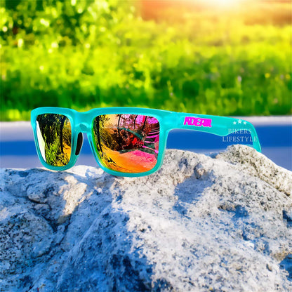 Polarized Riding Sunglasses with Blue Light Filter & UV400 Protection for Motorcycle & City Driving
