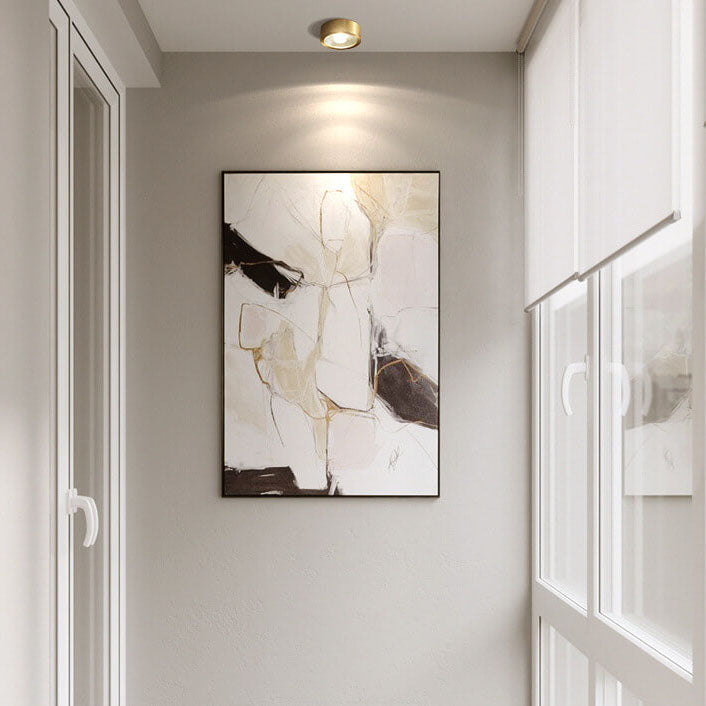 Recessed LED Ceiling Light Copper Finish 5 in Round Ultra Low Profile for Bedroom Entryway Kitchen