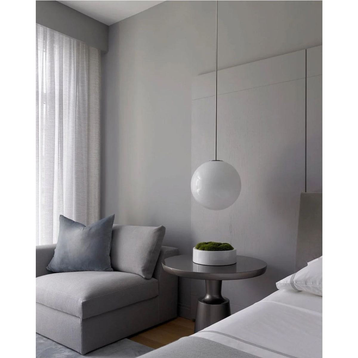 Frosted Globe Ceiling Light Brass Finish for Dining Room Bedroom Hallway Modern Suspended Fixture Soft Diffused Glow LED Compatible