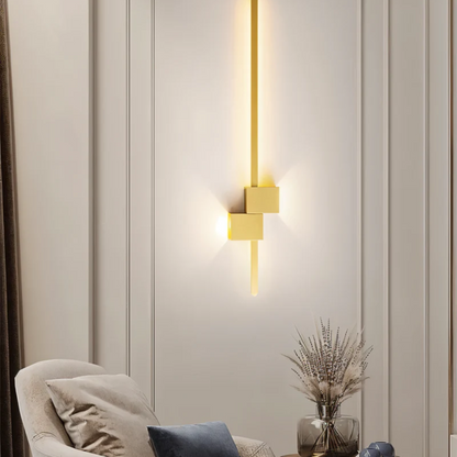 Modern LED Wall Sconce Linear Strip Light Fixture Warm White Aluminum 24 Inch for Living Room Bedroom Hallway Office Contemporary