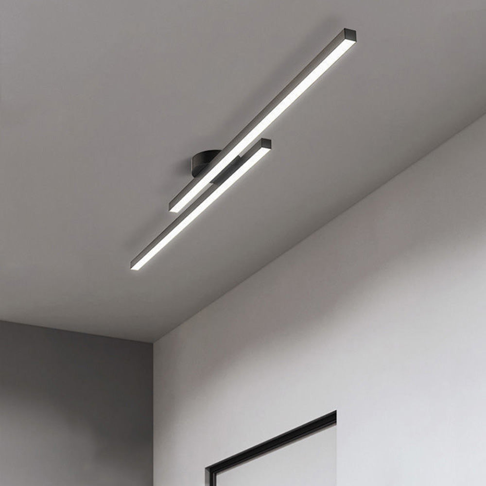 Flush Mount LED Ceiling Light Fixture — Low Profile Round Disc 8.3 in for Bedroom Hallway Entry — Modern Aluminum & Acrylic Surface Mount wi