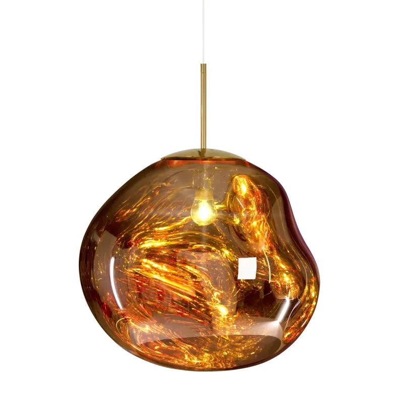 Organic Acrylic Pendant Light with Flowing Form for Dining Room & Bedroom – E27 LED Hardwire Ceiling Fixture