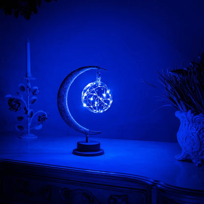 Moon Light Table Lamp – Celestial Night Light with Soft Glow, Battery Operated for Home Decor