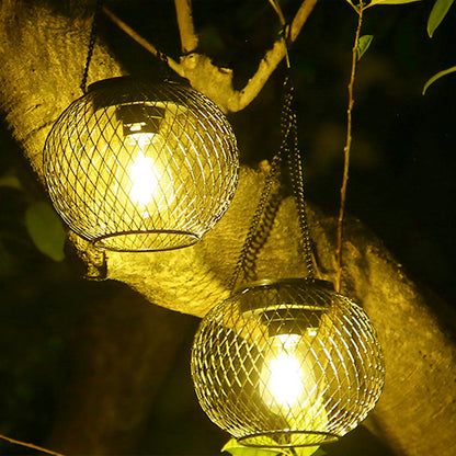 Hanging Solar Lantern with Integrated LED Light – Warm Glow for Porch, Garden & Patio