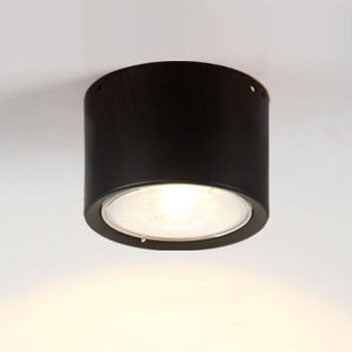 Modern Cylinder Surface Mount LED Downlight – Black White Beige Iron & Acrylic – 500 to 1200 Lumens Hardwired Fixture for Kitchen Hallway