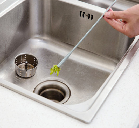 Flexible Drain Snake Tool with Hook for Clogged Pipes, Sinks, Tubs & Showers | Home Plumbing Unclogger