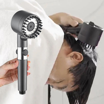 3-Mode High-Pressure Handheld Shower Head with On/Off Pause Switch & Built-In Water Filter