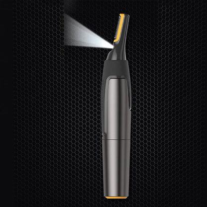 Precision Eyebrow Trimmer with LED Light – Ultra-Slim Electric Detail Shaver for Brows, Nose & Ears – Cordless Facial Hair Remover with