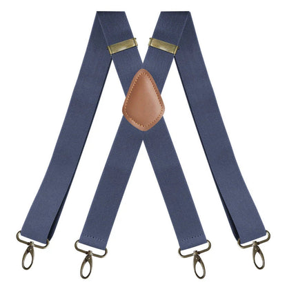 Adjustable X-Back Suspenders with Metal Clips for Men – Elastic Dress Braces for Formal & Casual Wear