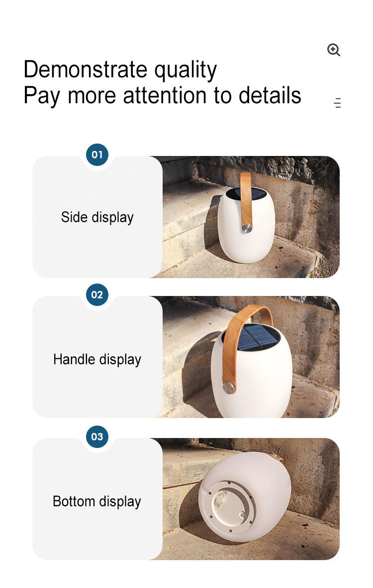 Rechargeable LED Lantern with Remote Control for Patio & Camping – Solar or USB Powered, IP65 Weather Resistant, 16 Color Modes