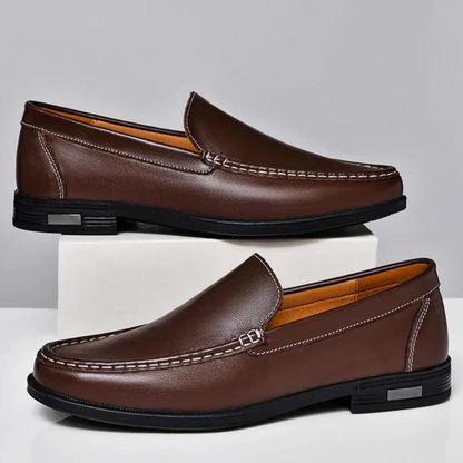 Men's Genuine Leather Loafers Slip-On Dress Shoes for Business Casual Wedding Office Formal Occasions Classic Italian Style Handcrafted