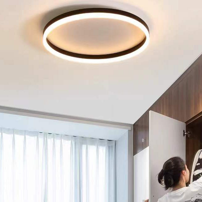 20 in Dimmable LED Ceiling Light with Remote Iron & Acrylic Fixture for Bedrooms Hallways Living Rooms Modern Low-Profile Design