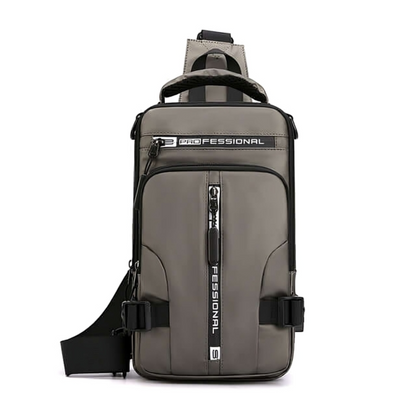 Crossbody Sling Bag with Anti-Theft Hidden Zippers & USB Charging Port – Water-Resistant Nylon Daypack for Travel, Commute & Everyday Carry