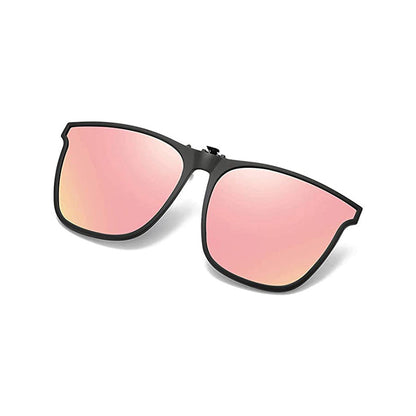 Flip-Up Polarized Clip-On Sunglasses for Prescription Glasses | UV Protection Magnetic Attachment | Lightweight Driving Shades for Men &