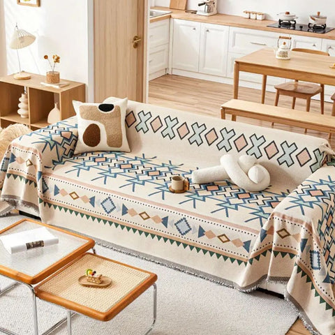 Tribe Sofa Cover - Premium Chenille, Bohemian Slipcover for Sectionals