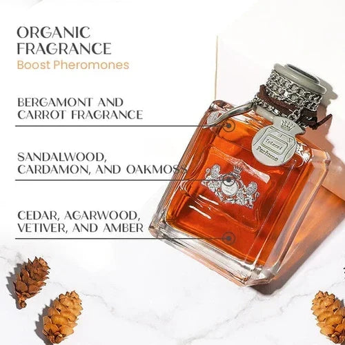 Pheromone-Infused Men's Cologne Spray for Confidence and Attraction, Compact Portable Bottle for Travel, Long-Lasting Fragrance