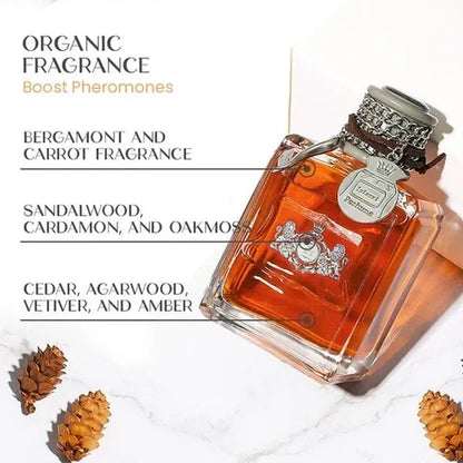 Pheromone-Infused Men's Cologne Spray for Confidence and Attraction, Compact Portable Bottle for Travel, Long-Lasting Fragrance