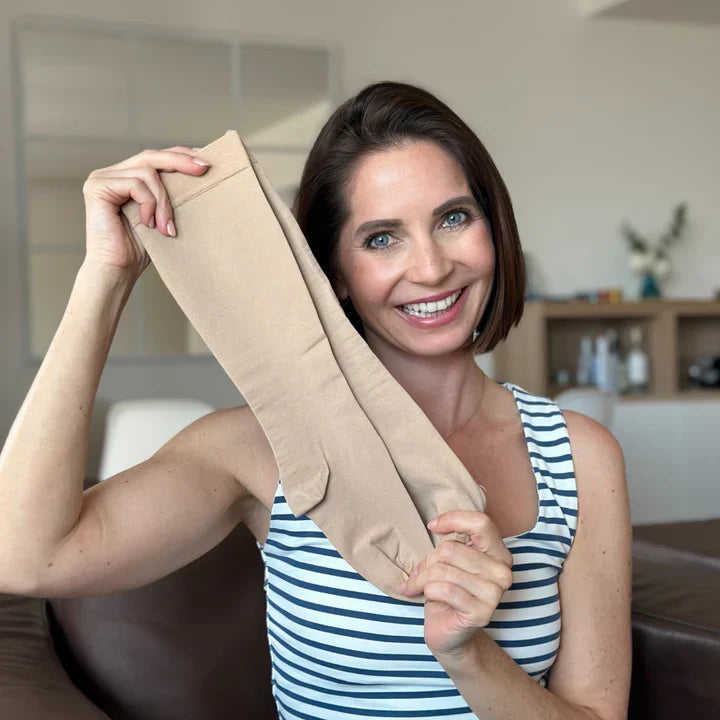 Graduated Compression Socks with Heel & Ankle Support for Circulation, Swelling & Fatigue Relief – Seamless, Moisture-Wicking Design