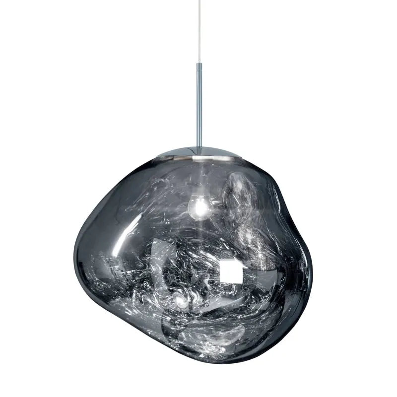 Molten Acrylic Hanging Light Fixture 15 in Warm Glow E27 Socket for Dining Room Kitchen Island Above Table Modern Sculptural Ceiling Lamp Or