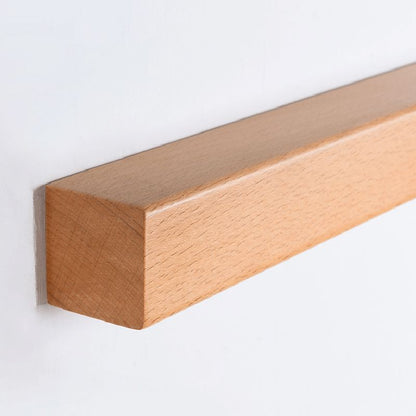 Rectangular Wood LED Wall Sconce with Acrylic Shade for Bedroom & Living Room | Modern Minimalist Mirror Light