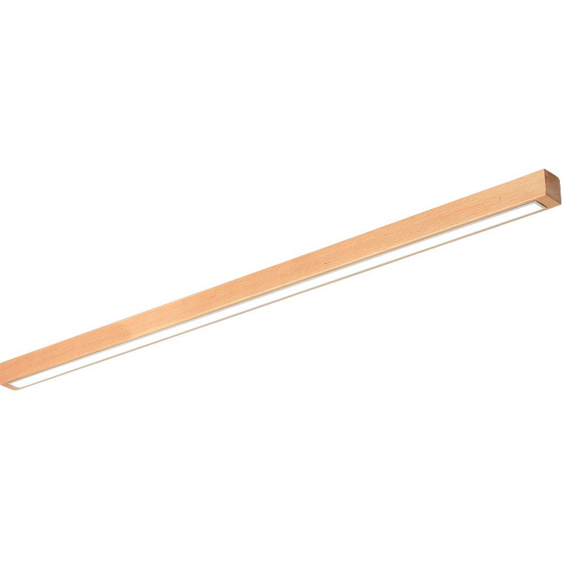 Rectangular Wood LED Wall Sconce with Acrylic Shade for Bedroom & Living Room | Modern Minimalist Mirror Light