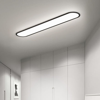Oval LED Flush Mount Ceiling Light Fixture Modern Minimalist Metal & Acrylic Dimmable 16-31 Inch for Bedroom Living Room Dining Room