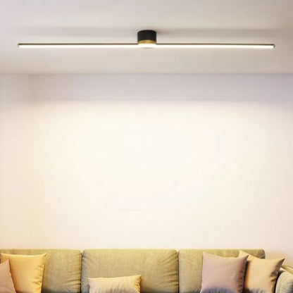 Sleek LED Flush Mount Ceiling Light for Bedroom Living Room Kitchen Hallway Modern Linear Panel Fixture with Silicone Diffuser