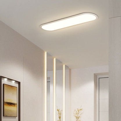 Oval LED Flush Mount Ceiling Light Fixture Modern Minimalist Metal & Acrylic Dimmable 16-31 Inch for Bedroom Living Room Dining Room