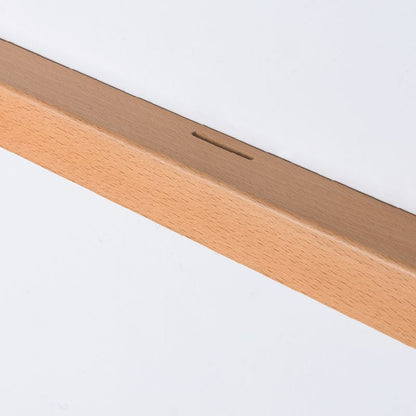 Rectangular Wood LED Wall Sconce with Acrylic Shade for Bedroom & Living Room | Modern Minimalist Mirror Light