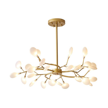 Branching Tree Multi-Light Pendant with Glass Globes for Dining Room & Living Room – Adjustable Hardwire Chandelier