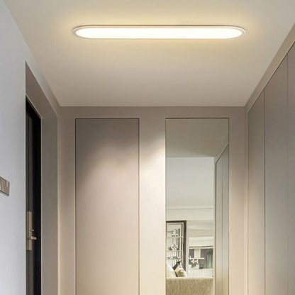 Oval LED Flush Mount Ceiling Light Fixture Modern Minimalist Metal & Acrylic Dimmable 16-31 Inch for Bedroom Living Room Dining Room