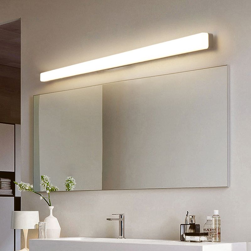 Modern LED Bathroom Vanity Light Bar White Acrylic Wall Sconce for Mirror Lighting IP44 Rated