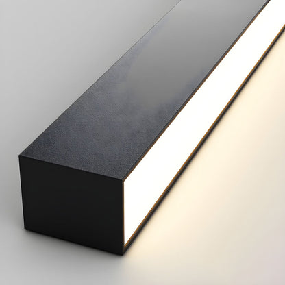 Linear LED Flush Mount Ceiling Light 47-inch Black Fixture for Bedroom Living Room Hallway Contemporary Minimalist Home Lighting