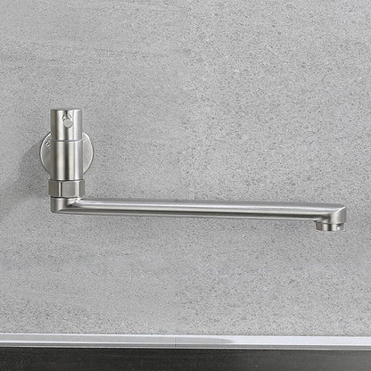 Wall-Mounted Stainless Steel Swivel Faucet – Single-Handle Pot Filler for Kitchen