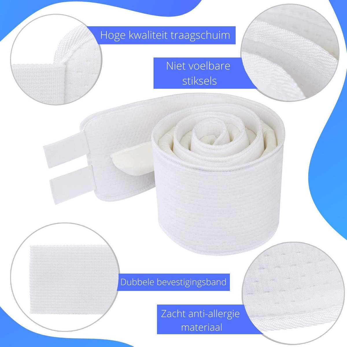 Foam Bed Bridge for Split Mattresses 79 in Twin King Converter White Gap Eliminator Anti-Slip Strap Couples Bedroom Sleep Surface Stabilizer