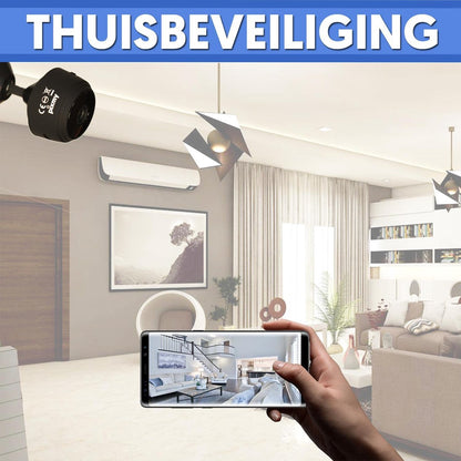 Compact Wireless Security Camera HD 1080P with Night Vision for Home and Office Monitoring