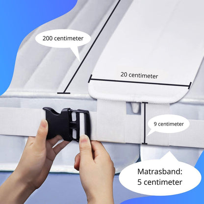 Foam Bed Bridge for Split Mattresses 79 in Twin King Converter White Gap Eliminator Anti-Slip Strap Couples Bedroom Sleep Surface Stabilizer