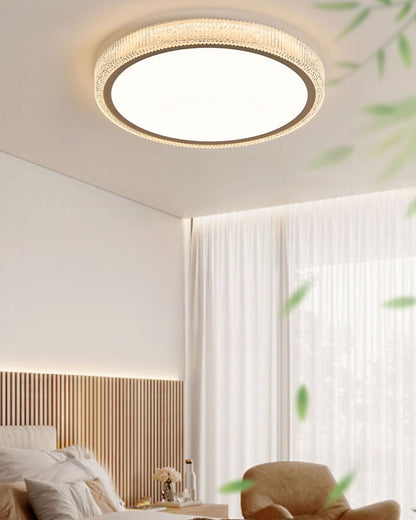 Round Flush Mount LED Ceiling Light 22W Low Profile Modern Fixture for Bedrooms Living Rooms Hallways Warm White 2700K 1200 Lumens Metal Acr