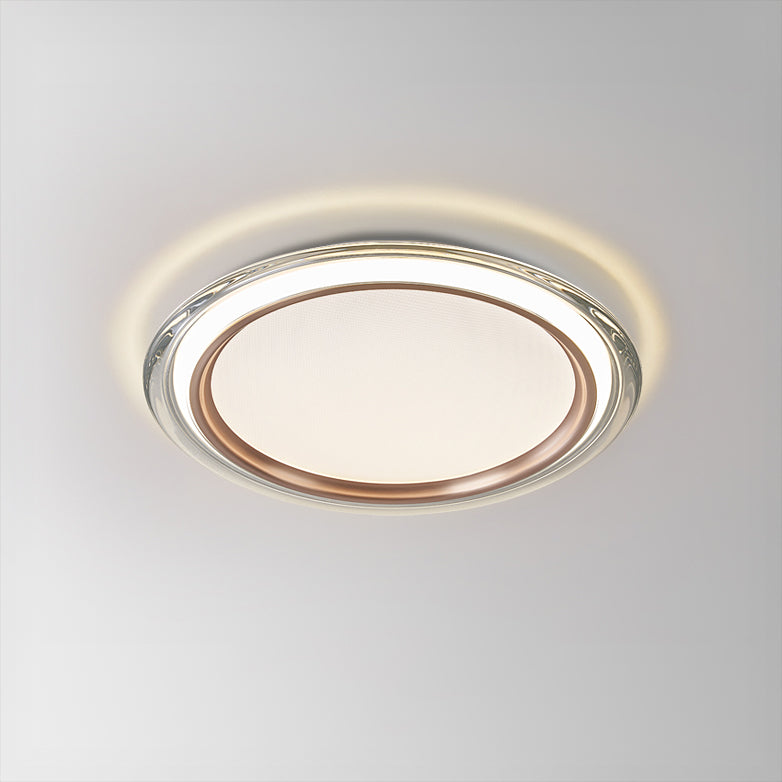 Flush Mount LED Ceiling Light 14 Inch Round Hardwired Fixture for Bedroom Low Profile 2700K 25 Watts Acrylic Diffuser Contemporary Home Ligh