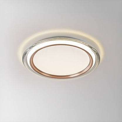 Flush Mount LED Ceiling Light 14 Inch Round Hardwired Fixture for Bedroom Low Profile 2700K 25 Watts Acrylic Diffuser Contemporary Home Ligh