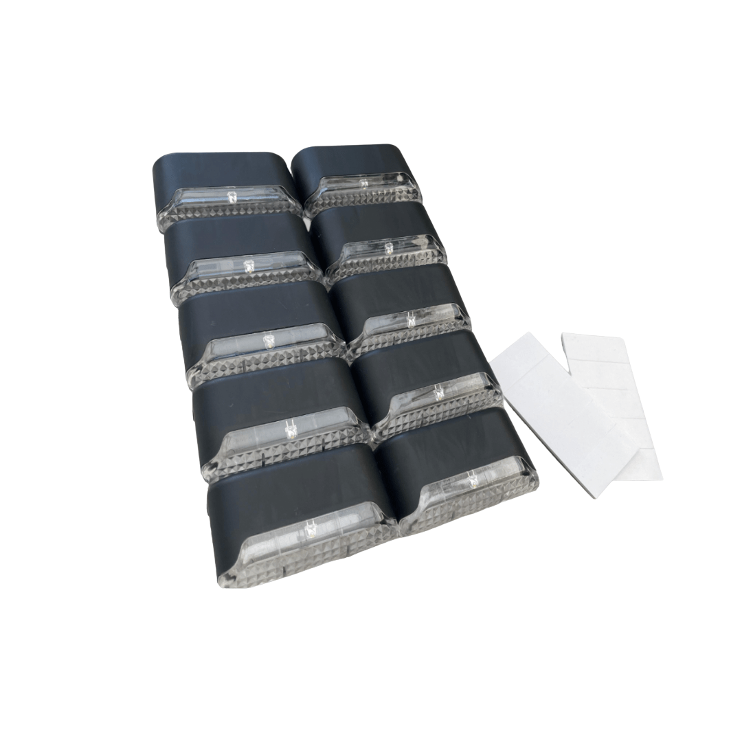 Solar LED Outdoor Step Lights 4-Pack with Automatic Dusk Sensor | Weather-Resistant Wireless Deck & Patio Lighting for Stairs, Walkways