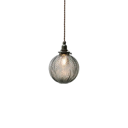 Glass Drop Ceiling Light 6-Inch Shade Adjustable 79-Inch Cord for Kitchen Island Dining Room Bar Counter Modern Minimalist Hanging Fixture