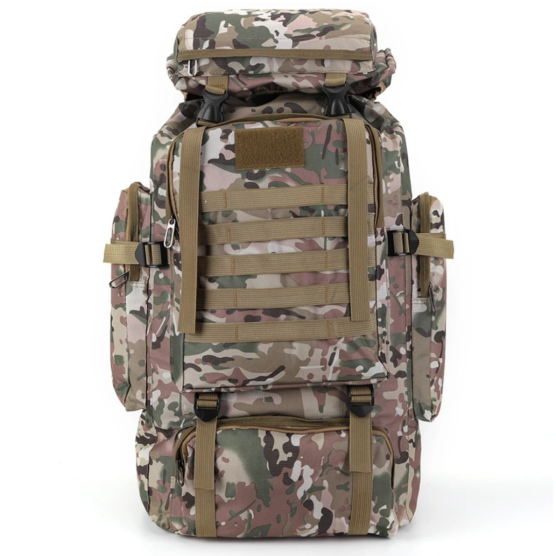 80L Hiking Backpack with MOLLE Webbing – Heavy-Duty 600D Oxford Pack for Multi-Day Treks & Camping Trips