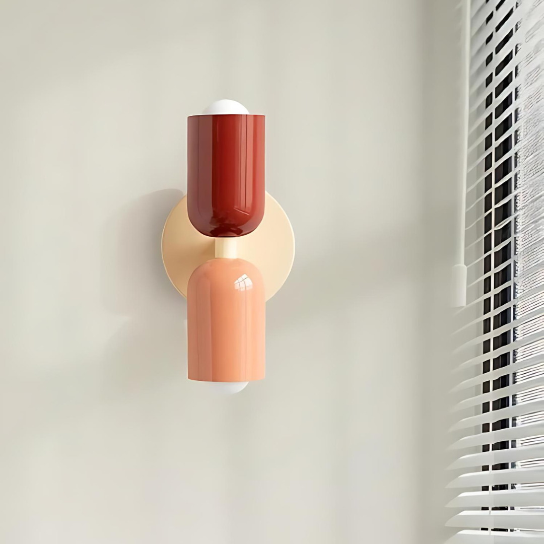 Dual-Socket Iron Sconce Warm Glow 4.7-Inch Cream E27 Fixture Compact Entry Bedroom Hallway Ambient Uplighting Living Room Corridor