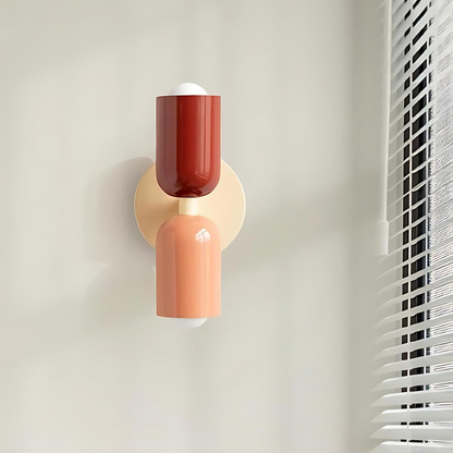 Dual-Socket Iron Sconce Warm Glow 4.7-Inch Cream E27 Fixture Compact Entry Bedroom Hallway Ambient Uplighting Living Room Corridor