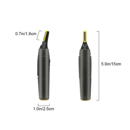 Precision Hair Trimmer with LED Light & Ultra-Thin Titanium Blades for Nose Ear Eyebrow Detailing