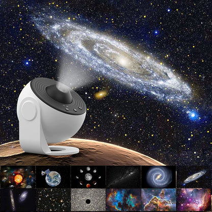 Star Projector Night Light with 13 Celestial Scenes & Timer for Kids Bedroom – Galaxy Lamp Starry Sky Ceiling Projection