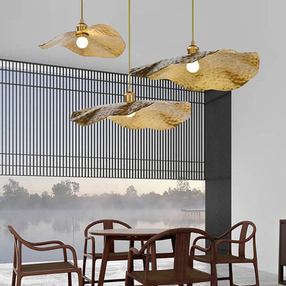 Hanging Ceiling Fixture with Adjustable Cord Gold Bronze Metal Shade E26 Socket for Dining Room Kitchen Island Bar Café