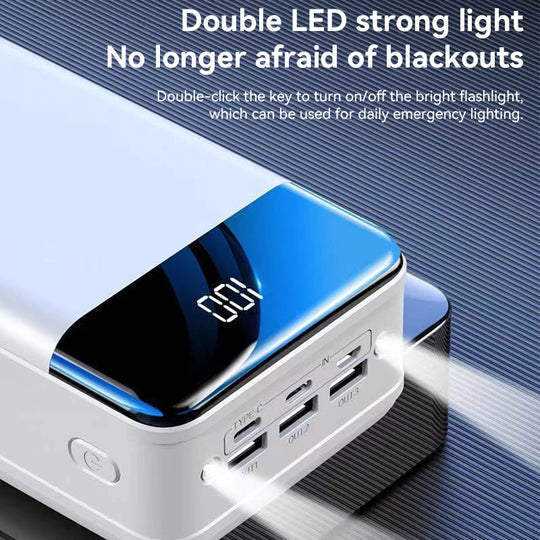 Ultra High-Capacity External Battery Charger 100000mAh USB-C USB-A Multi-Device Fast Charge Bank for iPhone Android Laptop Tablet Travel Eme